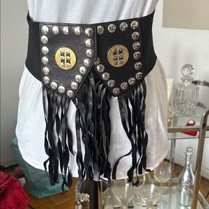 Chic Black Wide Waist Belt